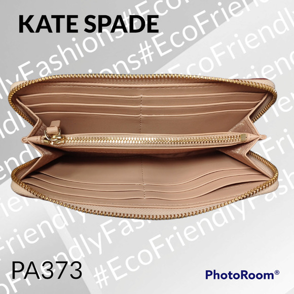 Kate Spade Rose Gold Joeley Shimmy Glitter Large Zip Around Continental Wallet - Picture 4 of 8